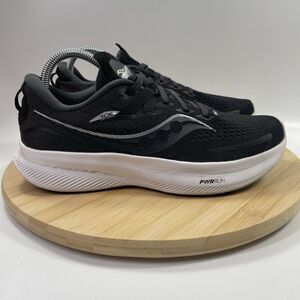 Saucony Ride 15 Women's Size 8.5 Running Shoes Comfort Black White S10729-05